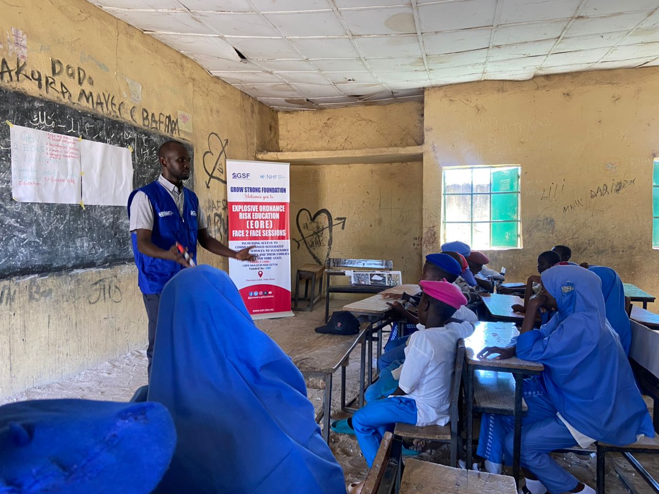 Educating school children on the risk of unexploded ordinance